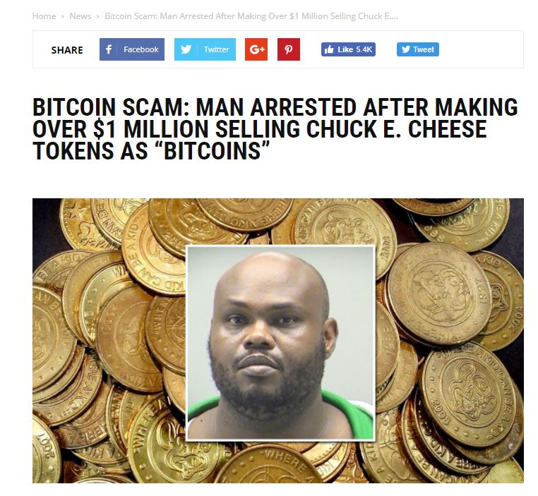 chuck e cheese tokens bitcoin